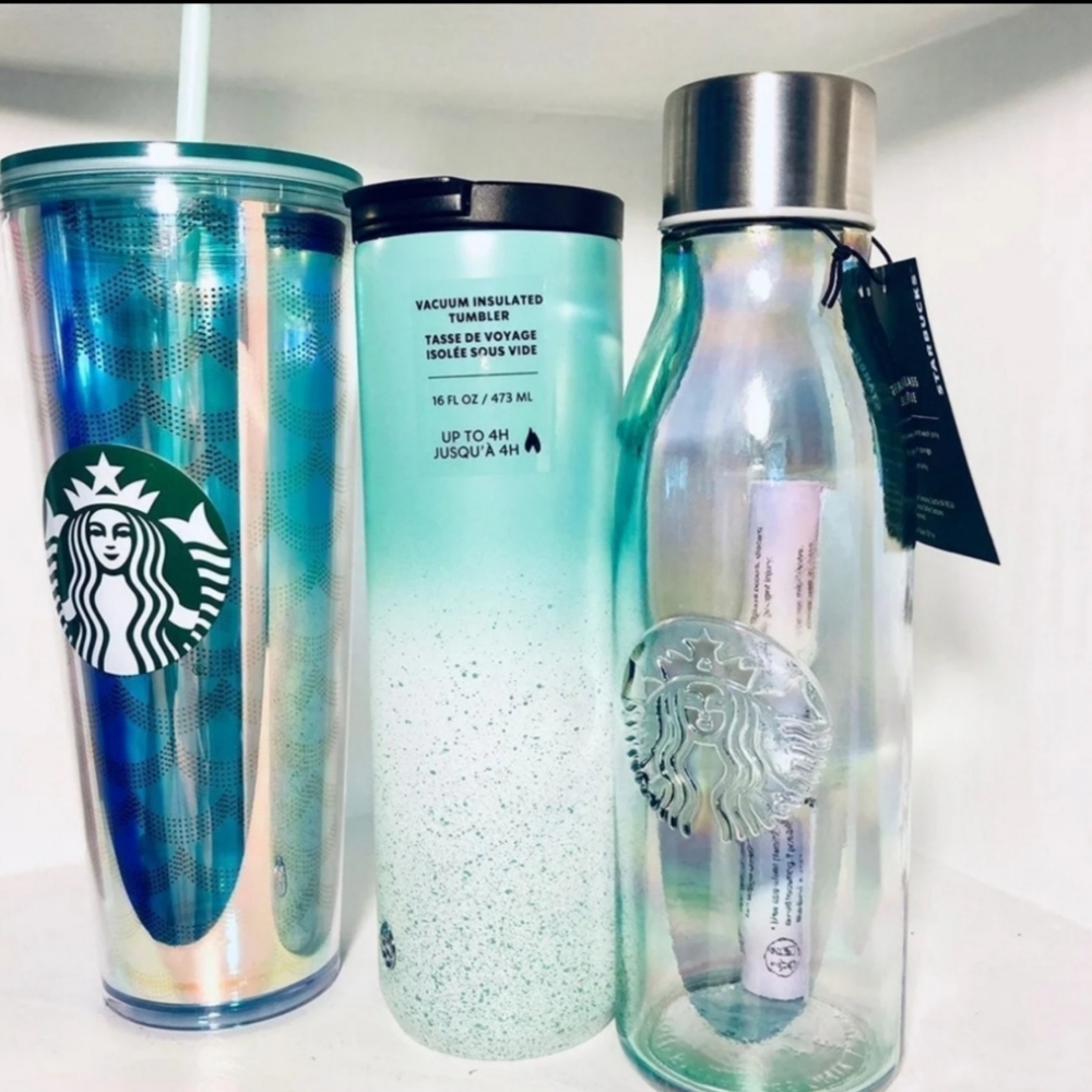 NWT set of 3 starbucks 2019 HTF irradesent set - Picture 3 of 8